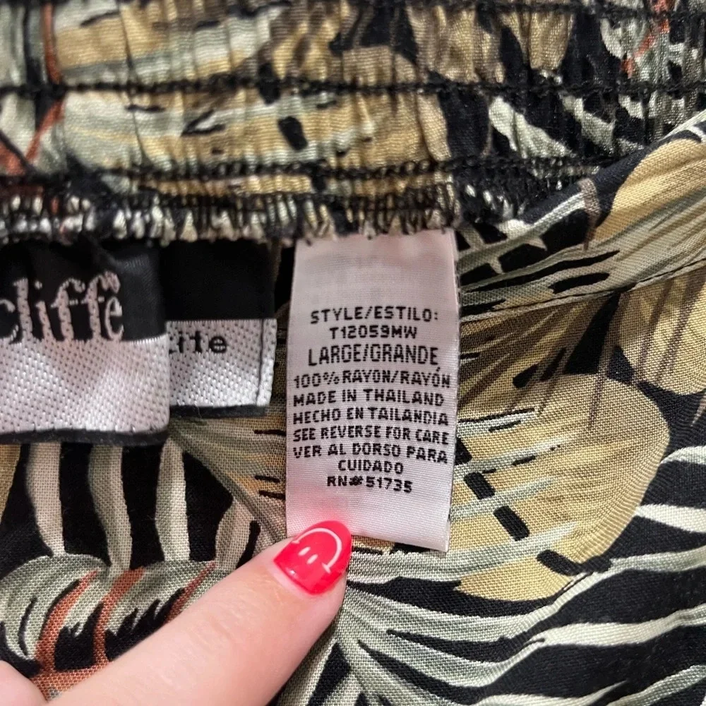 Vintage Radcliffe tropical floral midi skirt